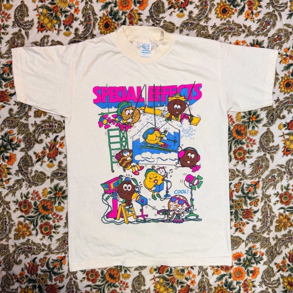 Vintage Girl Scouts 1980s Special Effects‎ T Shirt Cartoon Made USA - adult S